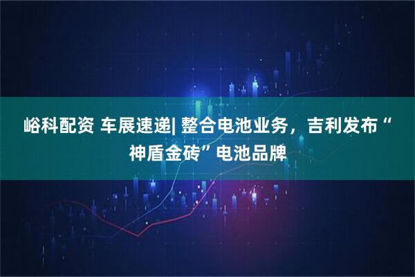 峪科配资 车展速递| 整合电池业务，吉利发布“神盾金砖”电池品牌