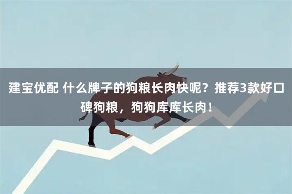 建宝优配 什么牌子的狗粮长肉快呢？推荐3款好口碑狗粮，狗狗库库长肉！