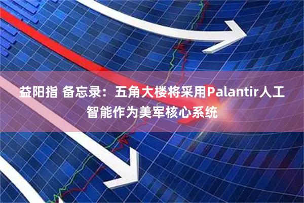 益阳指 备忘录：五角大楼将采用Palantir人工智能作为美军核心系统
